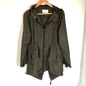 Piazza Italia Jacket Raincoat with Hood, Women’s S, Lightweight Army Green Italy
